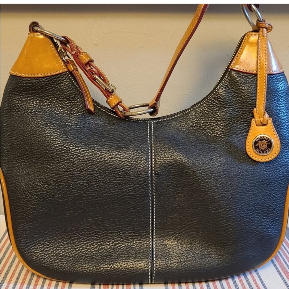 Dooney and Bourke Dark Blue Small Shoulder Bag- leather